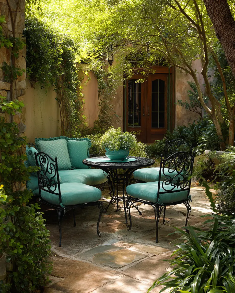 Teal Vintage Garden Decor Ideas
