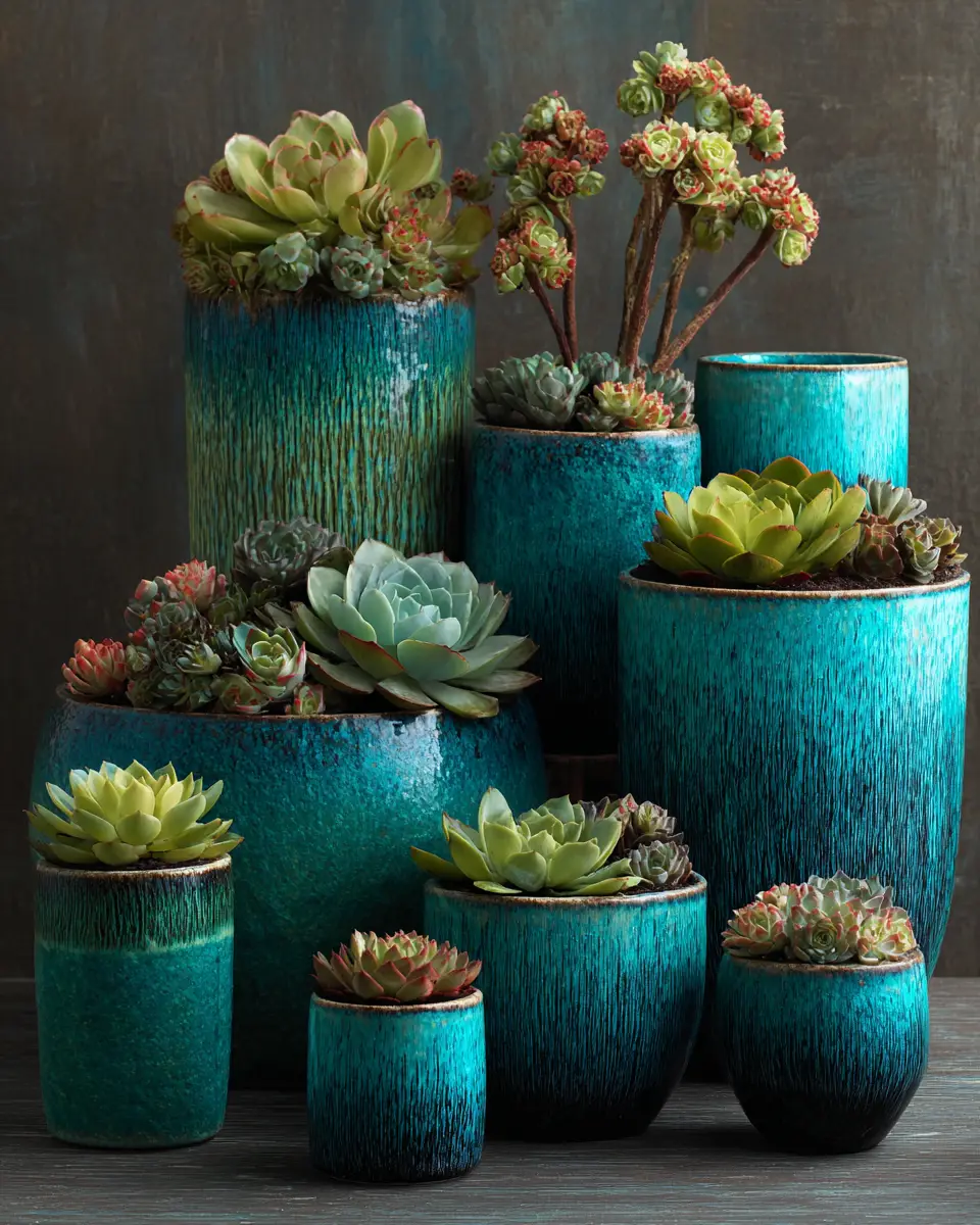 Teal Vintage Garden Decor Ideas
