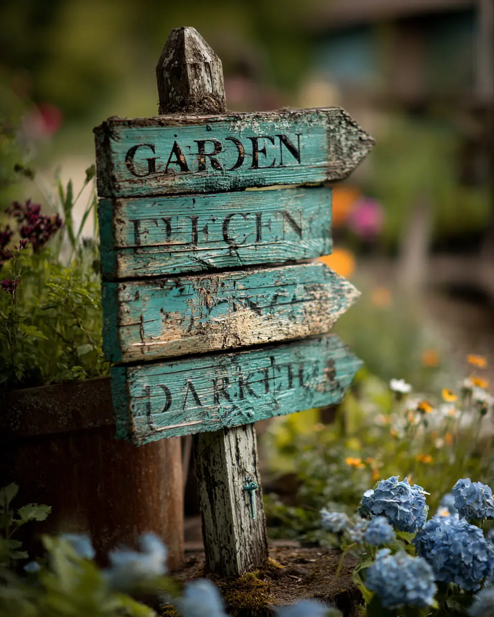 Teal Vintage Garden Decor Ideas
