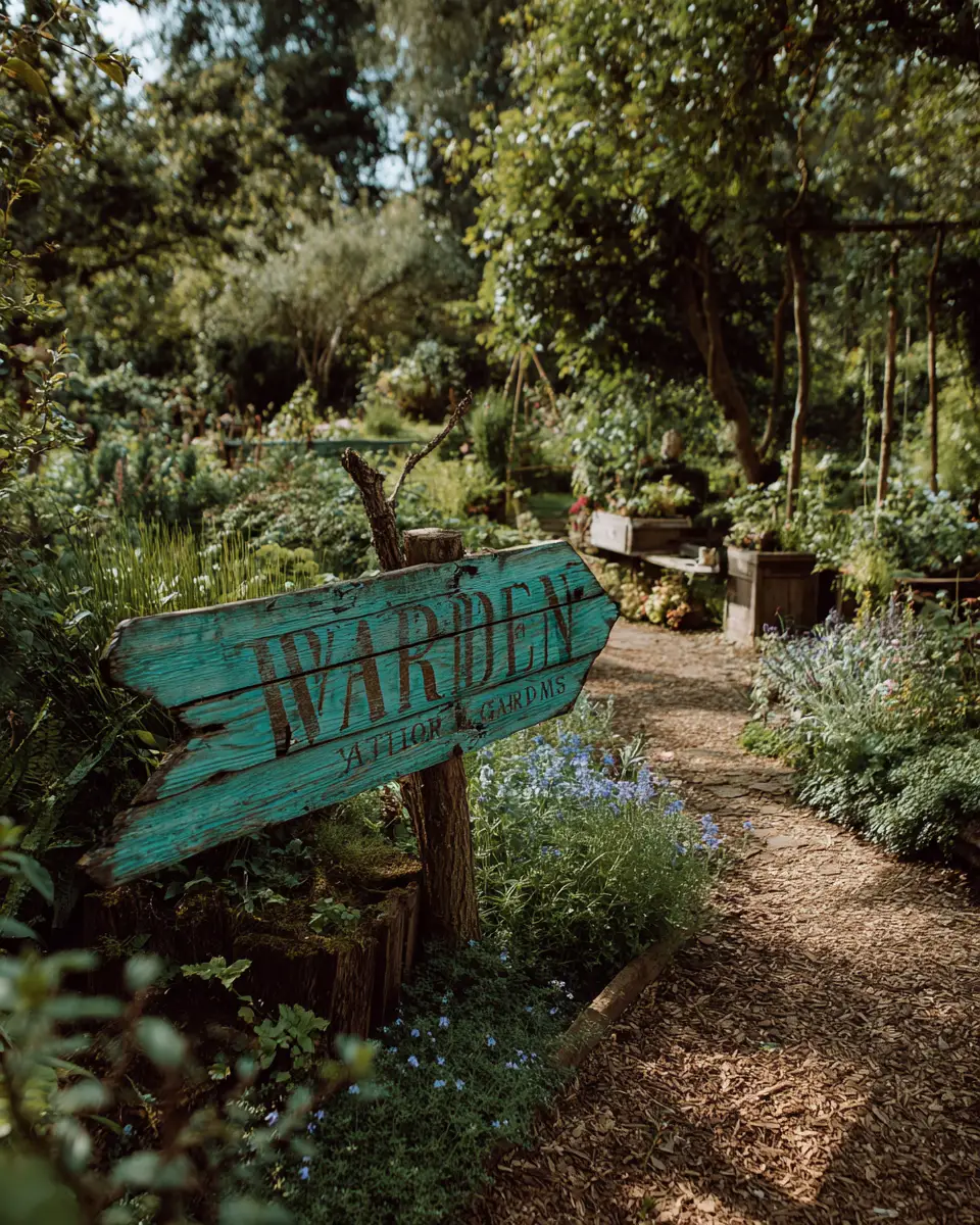 Teal Vintage Garden Decor Ideas