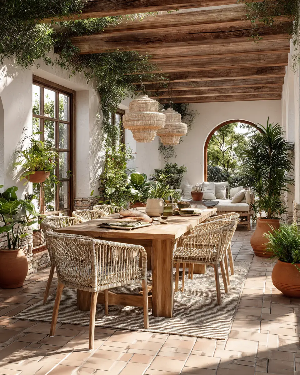 Terracotta Boho Dining Room Decor Ideas - Featured
