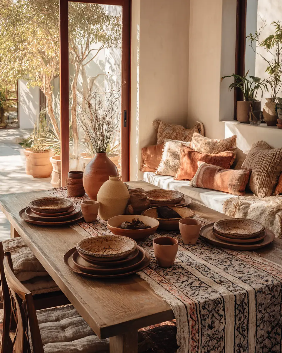 Terracotta Boho Dining Room Decor Ideas
