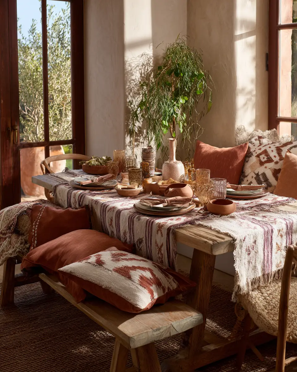 Terracotta Boho Dining Room Decor Ideas