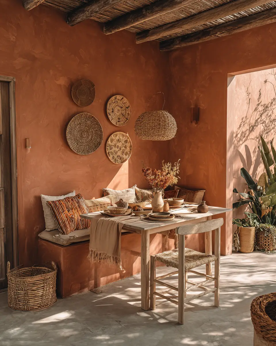 Terracotta Boho Dining Room Decor Ideas