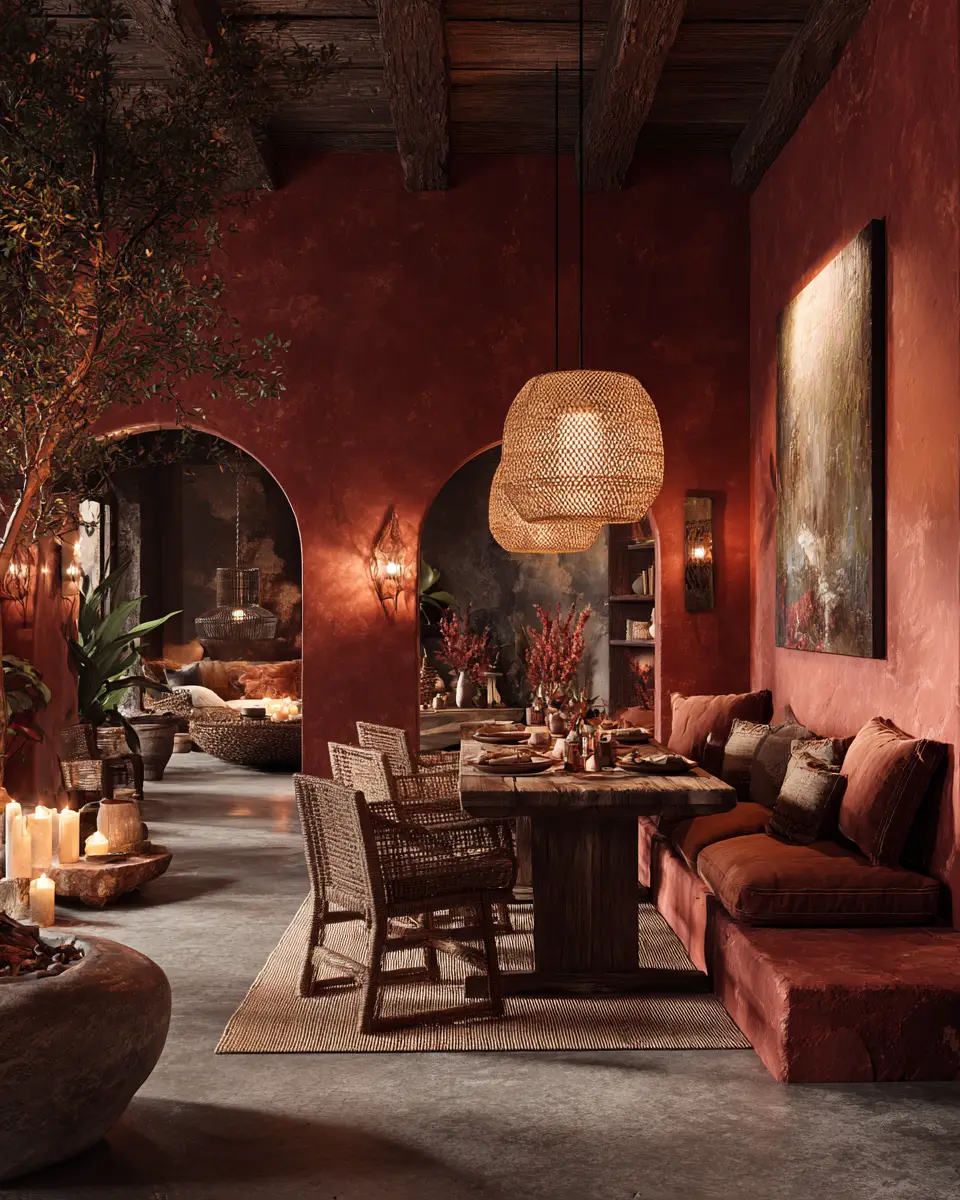 Terracotta Boho Dining Room Decor Ideas