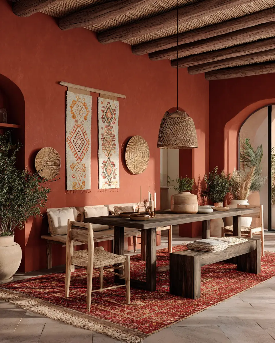 Terracotta Boho Dining Room Decor Ideas