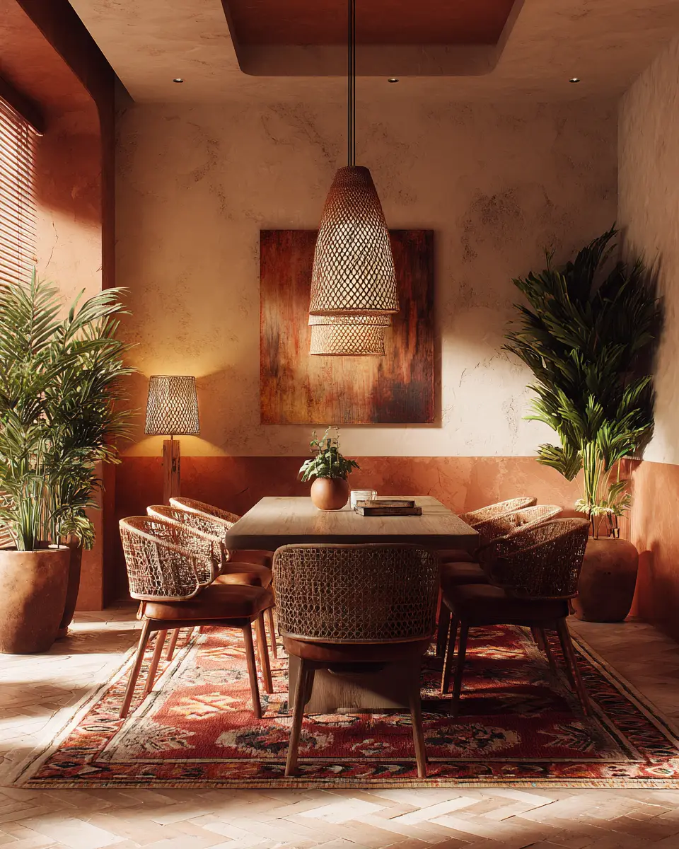 Terracotta Boho Dining Room Decor Ideas