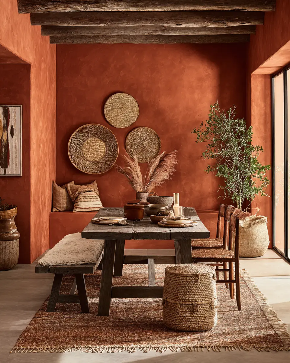 Terracotta Boho Dining Room Decor Ideas