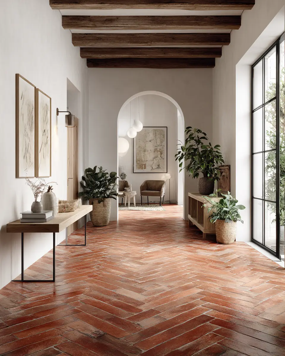 Terracotta Contemporary Entryway Decor Ideas