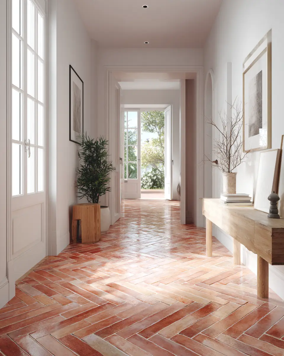 Terracotta Contemporary Entryway Decor Ideas