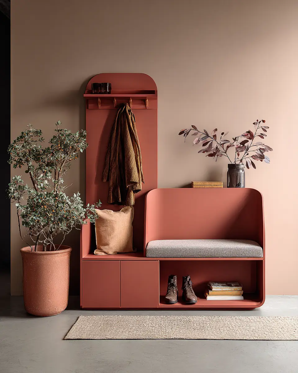 Terracotta Contemporary Entryway Decor Ideas