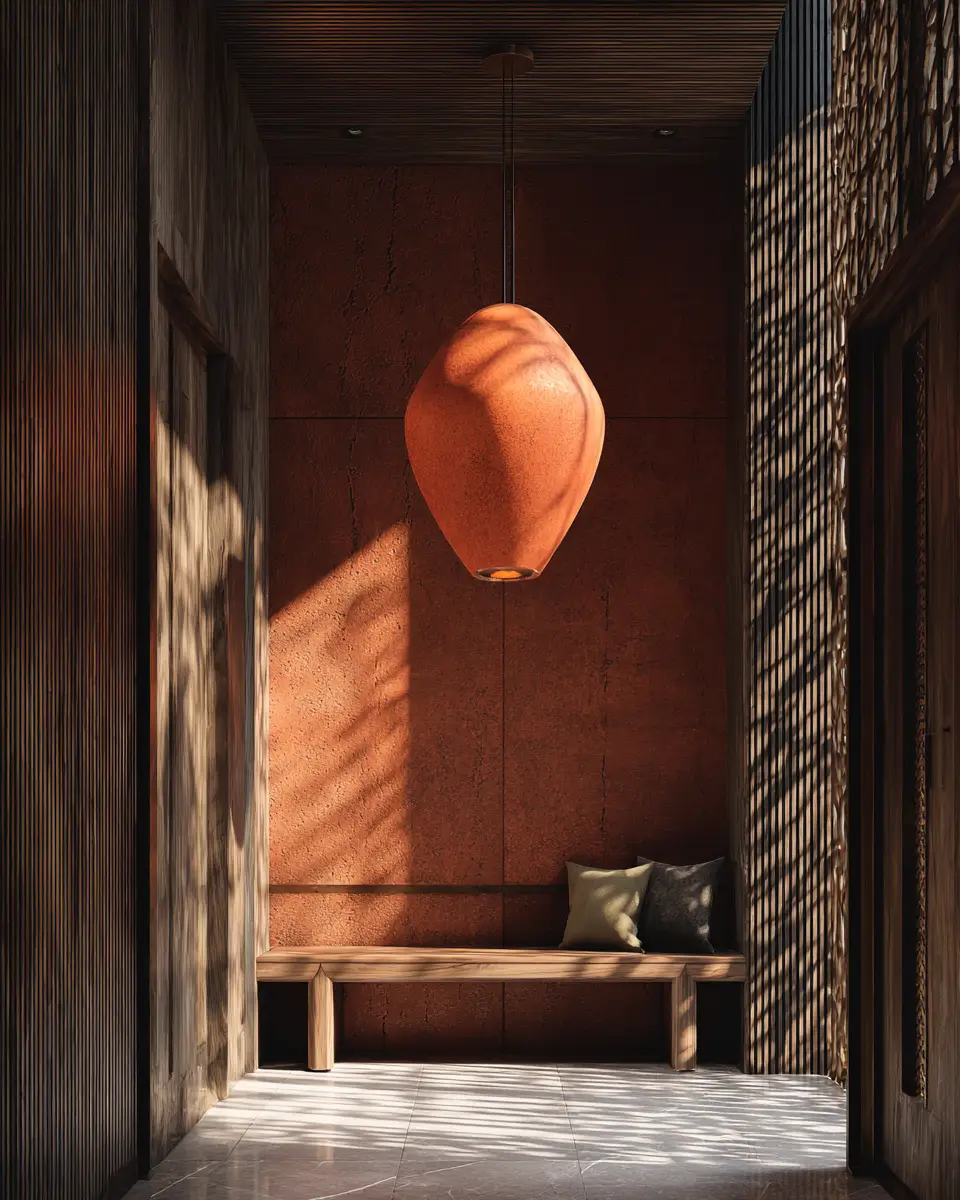 Terracotta Contemporary Entryway Decor Ideas