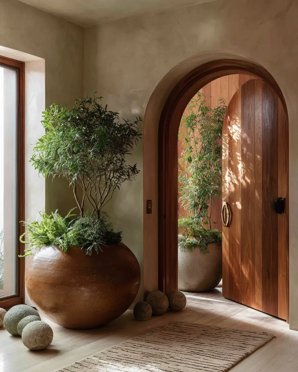 Terracotta Contemporary Entryway Decor Ideas