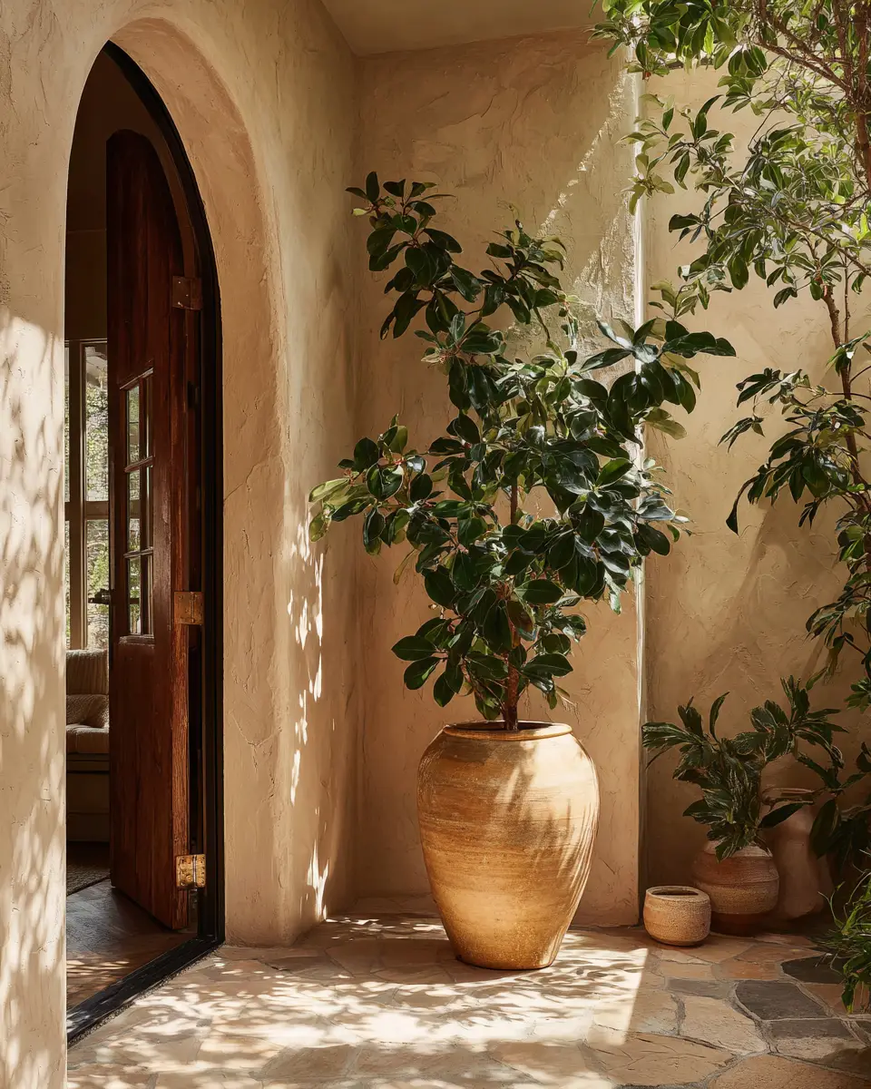 Terracotta Contemporary Entryway Decor Ideas