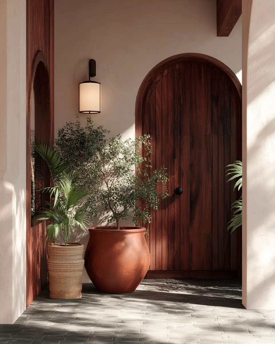 Terracotta Contemporary Entryway Decor Ideas