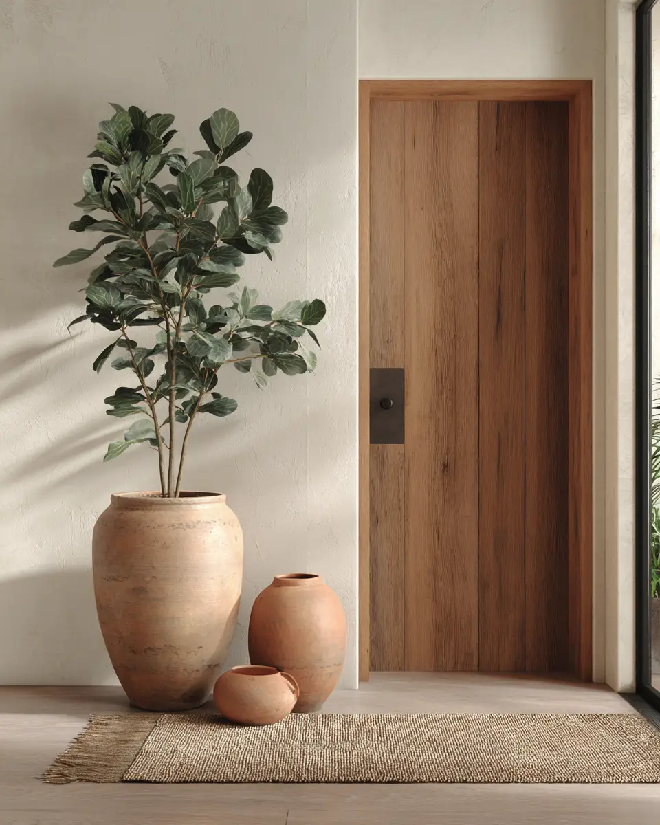 Terracotta Contemporary Entryway Decor Ideas