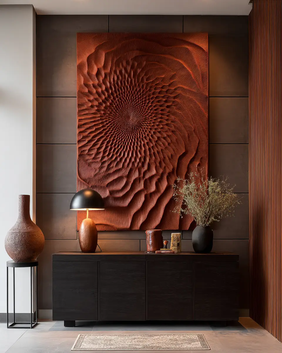Terracotta Contemporary Entryway Decor Ideas