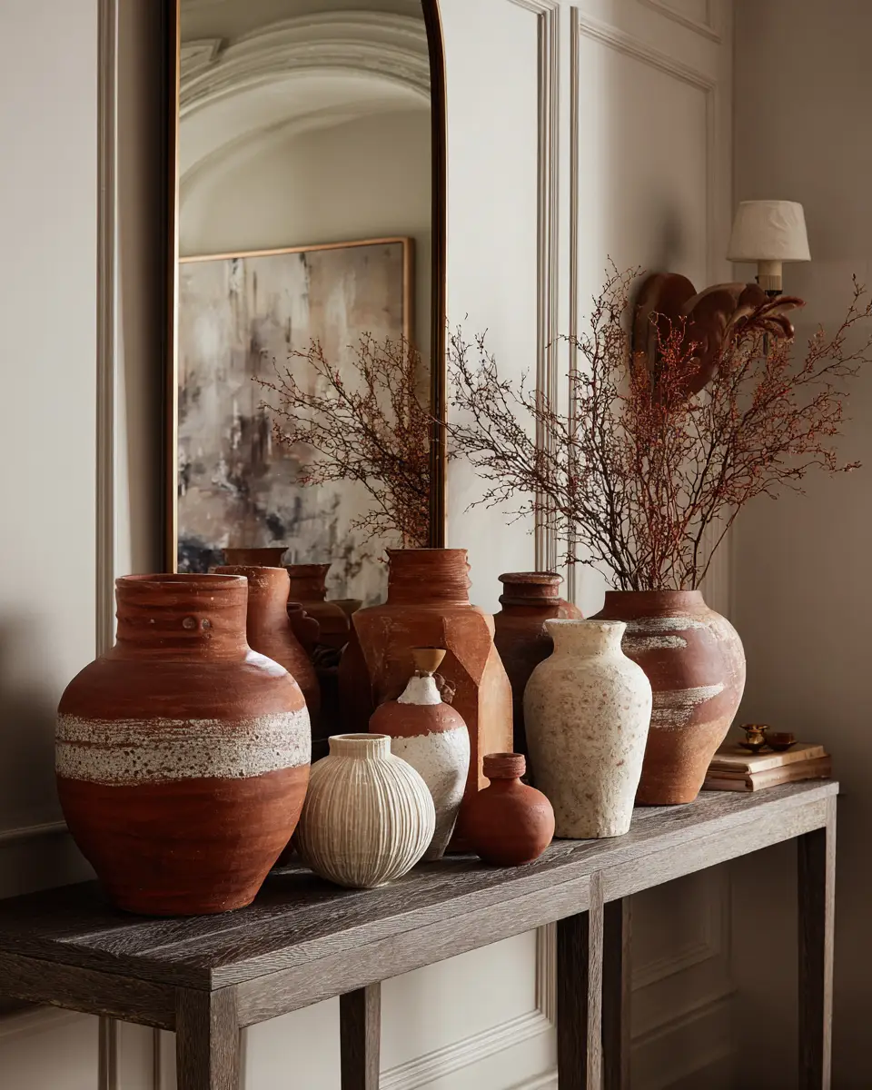 Terracotta Contemporary Entryway Decor Ideas