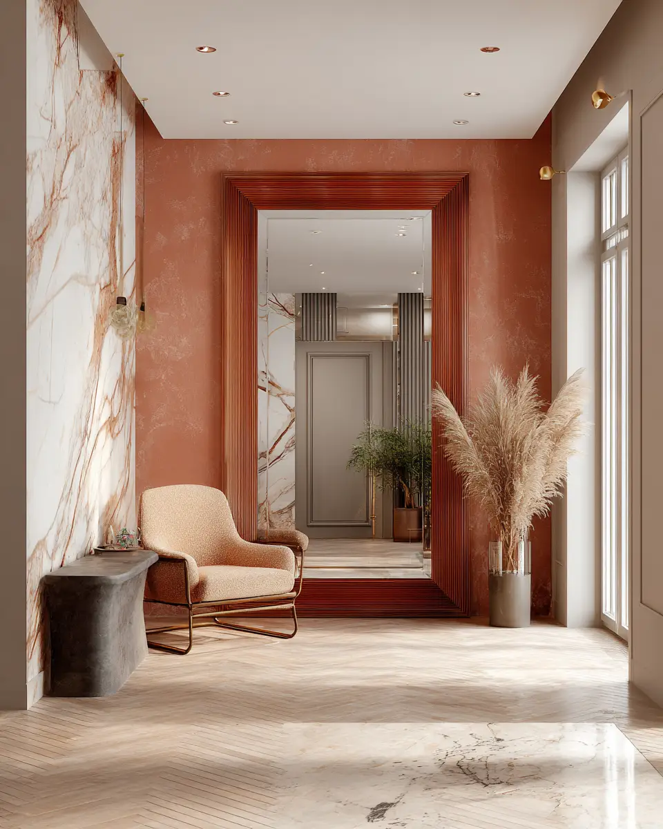 Terracotta Contemporary Entryway Decor Ideas