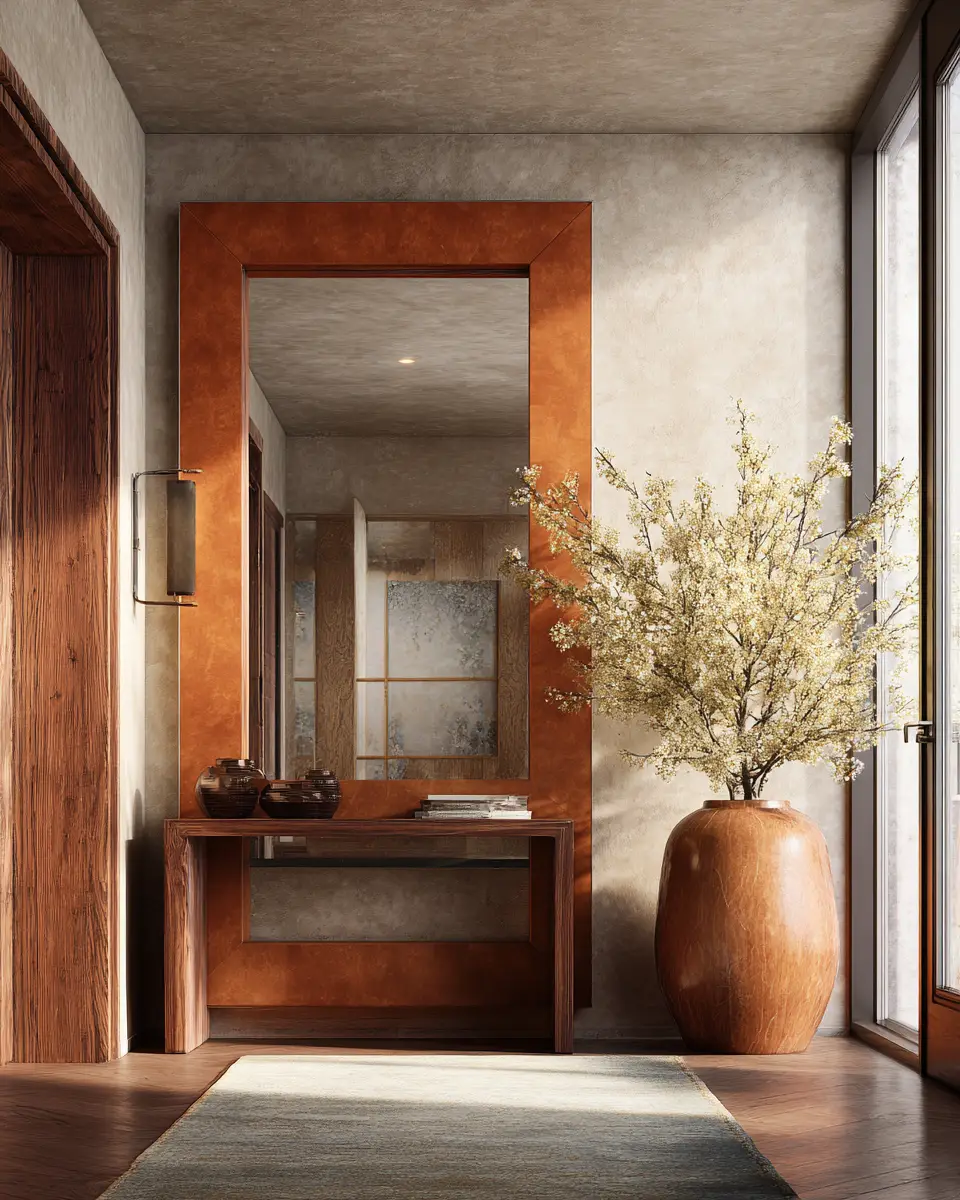 Terracotta Contemporary Entryway Decor Ideas