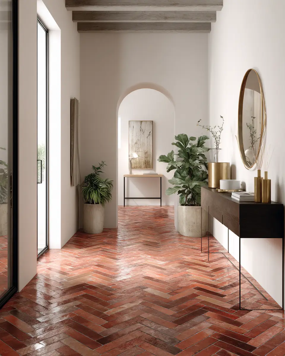 Terracotta Contemporary Entryway Decor Ideas