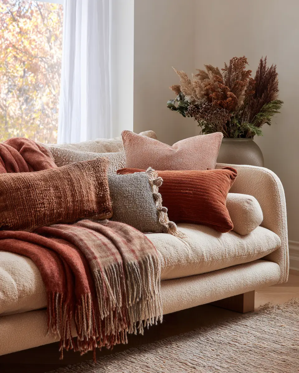 Terracotta Contemporary Living Room Decor Ideas