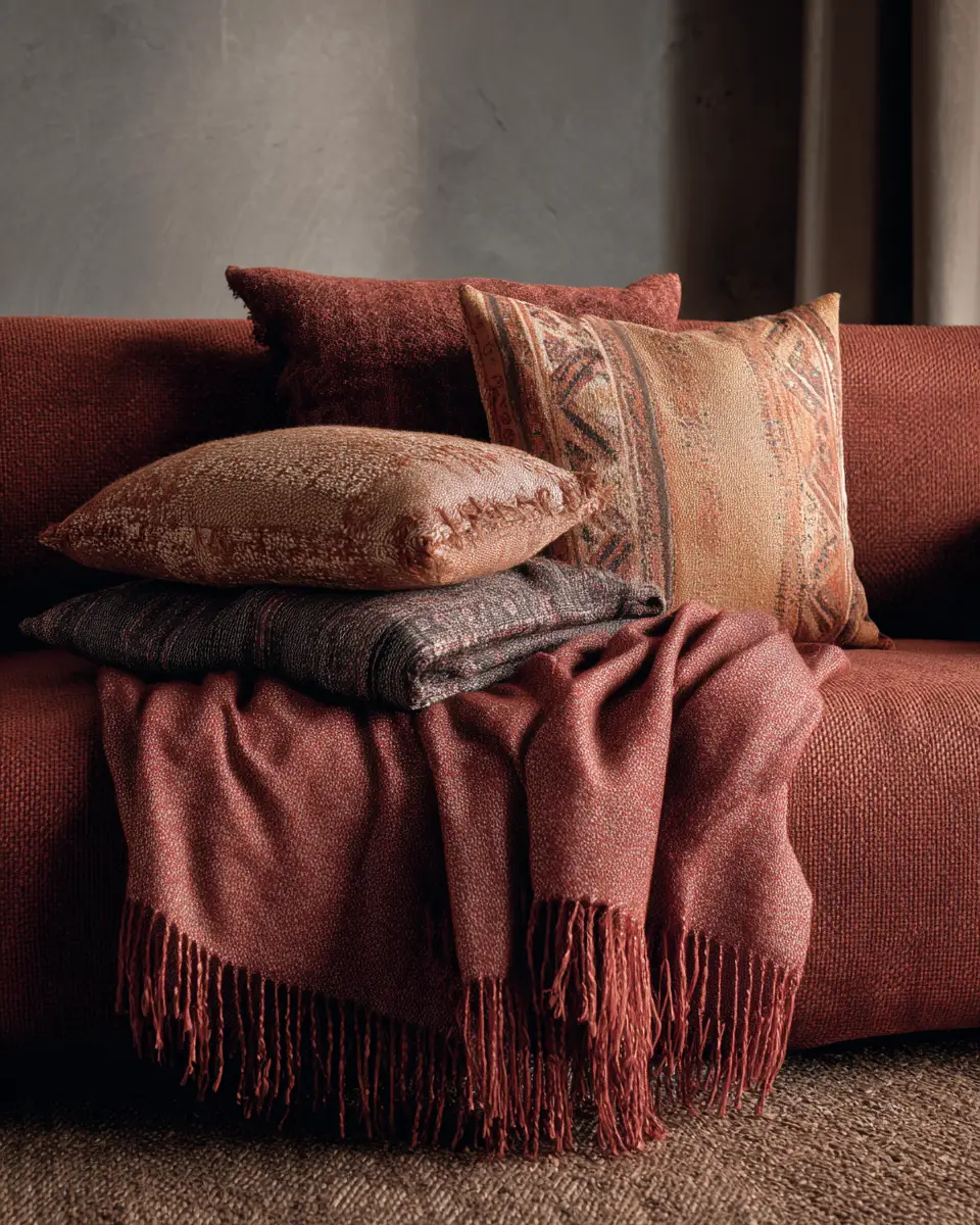 Terracotta Contemporary Living Room Decor Ideas