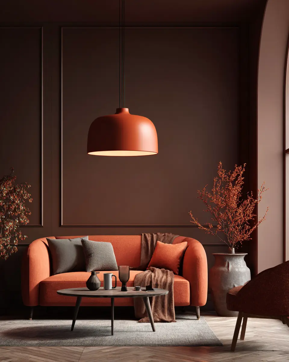 Terracotta Contemporary Living Room Decor Ideas