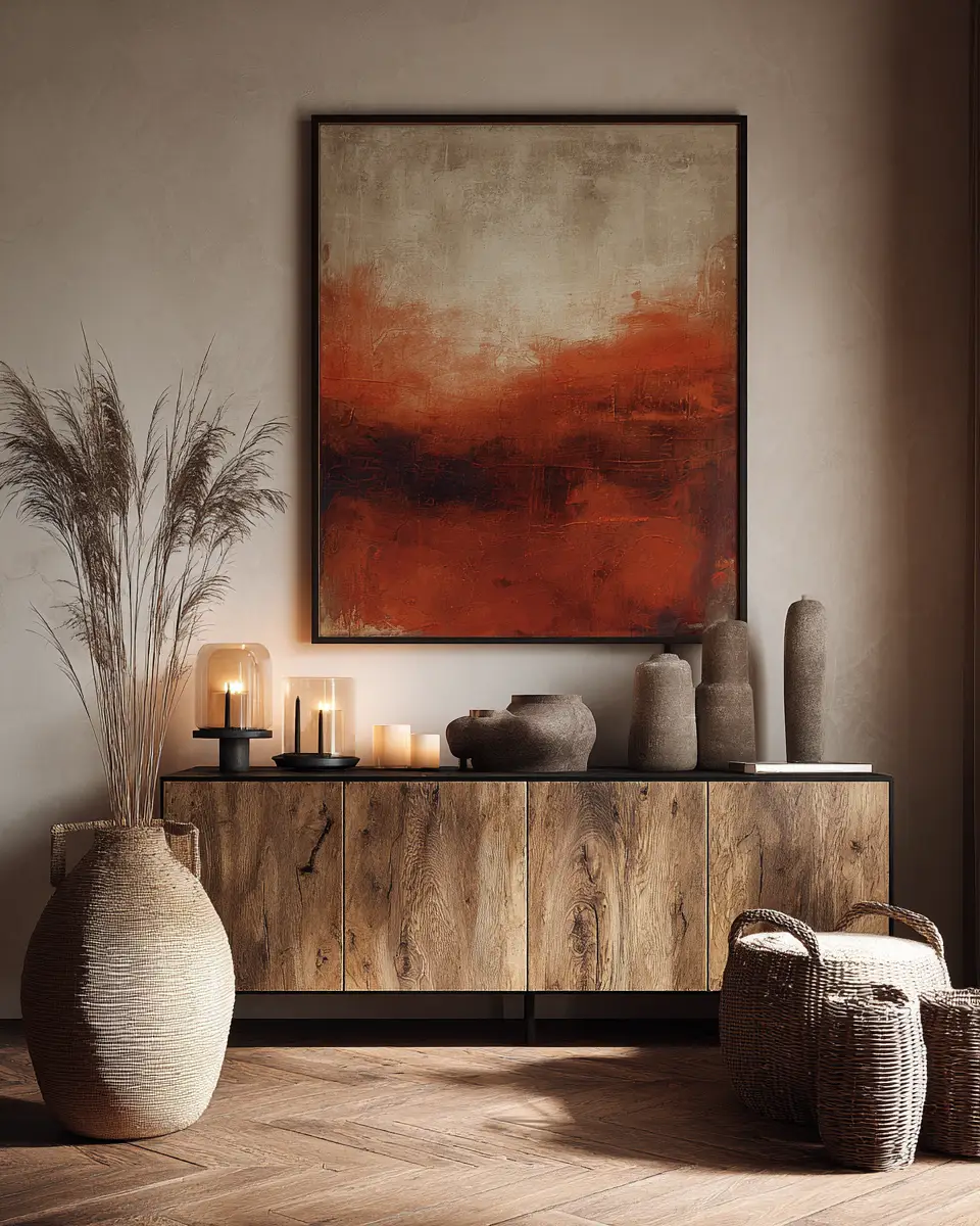 Terracotta Contemporary Living Room Decor Ideas