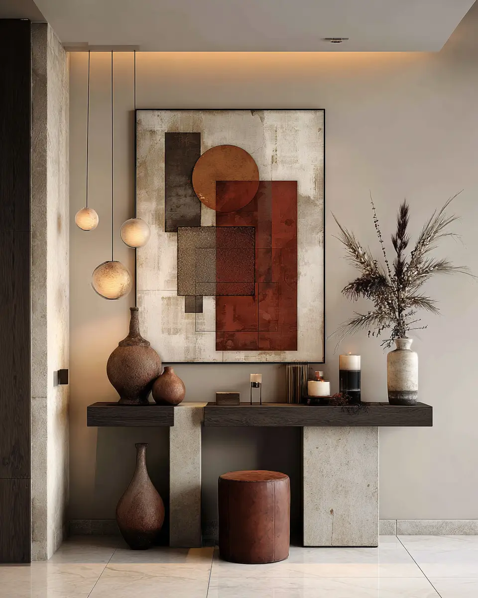 Terracotta Contemporary Living Room Decor Ideas