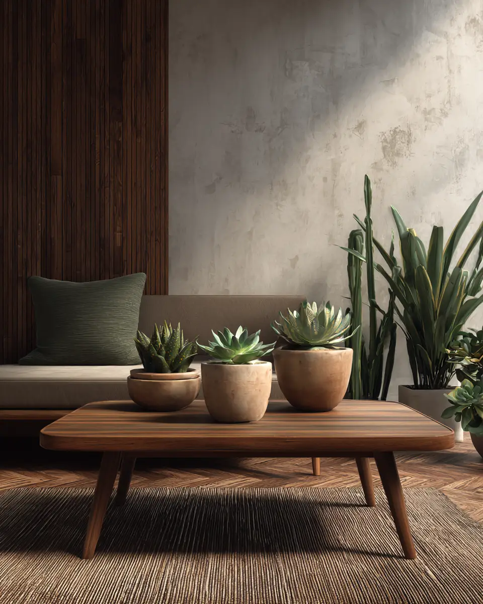 Terracotta Contemporary Living Room Decor Ideas