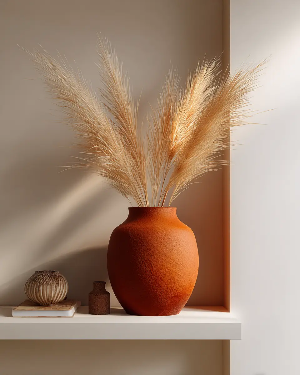 Terracotta Contemporary Living Room Decor Ideas