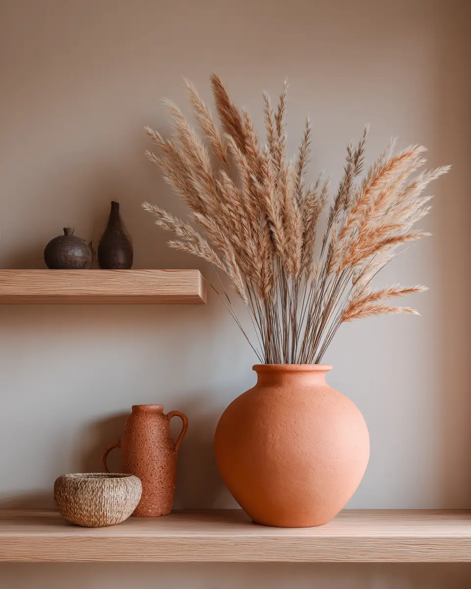 Terracotta Contemporary Living Room Decor Ideas