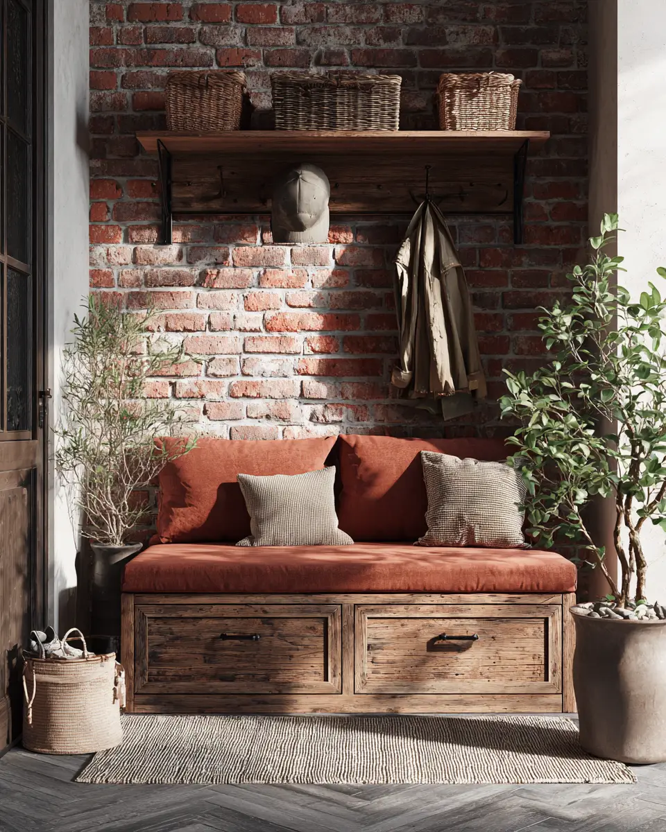Terracotta Industrial Entryway Decor Ideas
