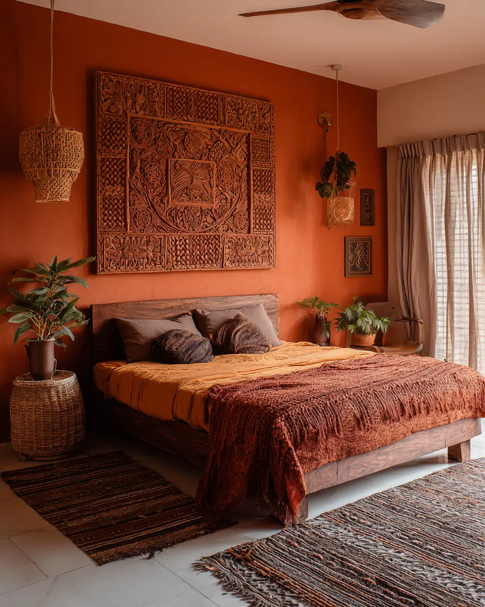 Terracotta Japandi Bedroom Decor Ideas