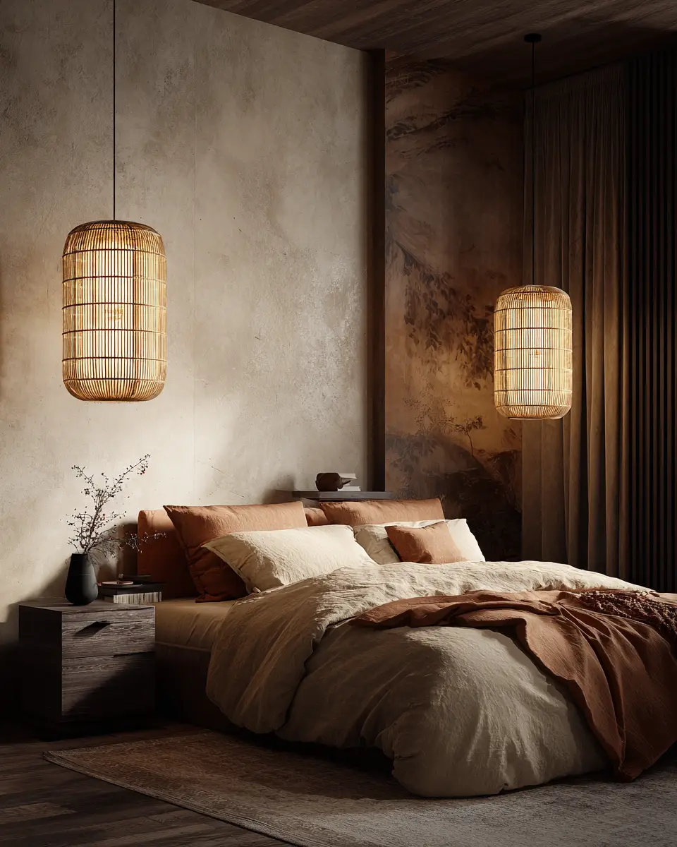 Terracotta Japandi Bedroom Decor Ideas