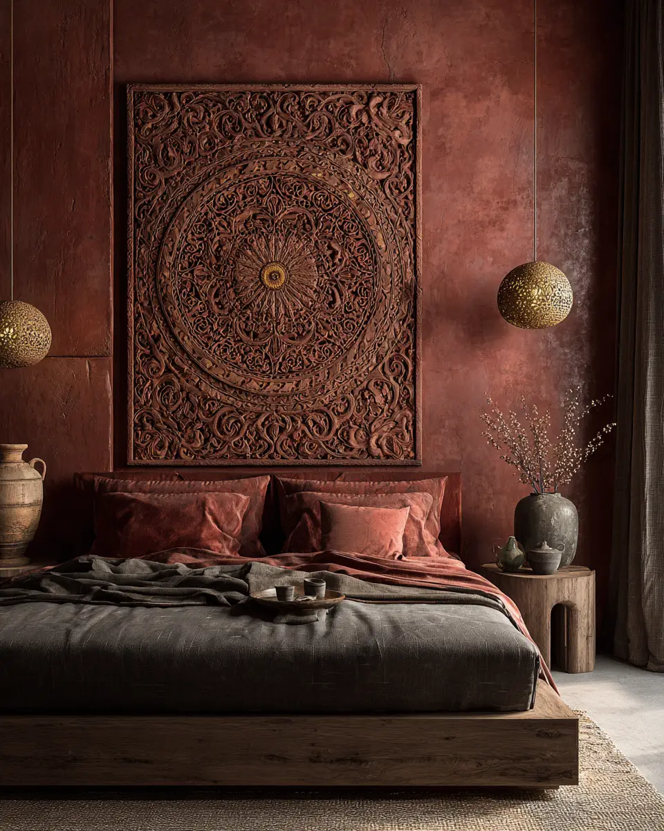 Terracotta Japandi Bedroom Decor Ideas