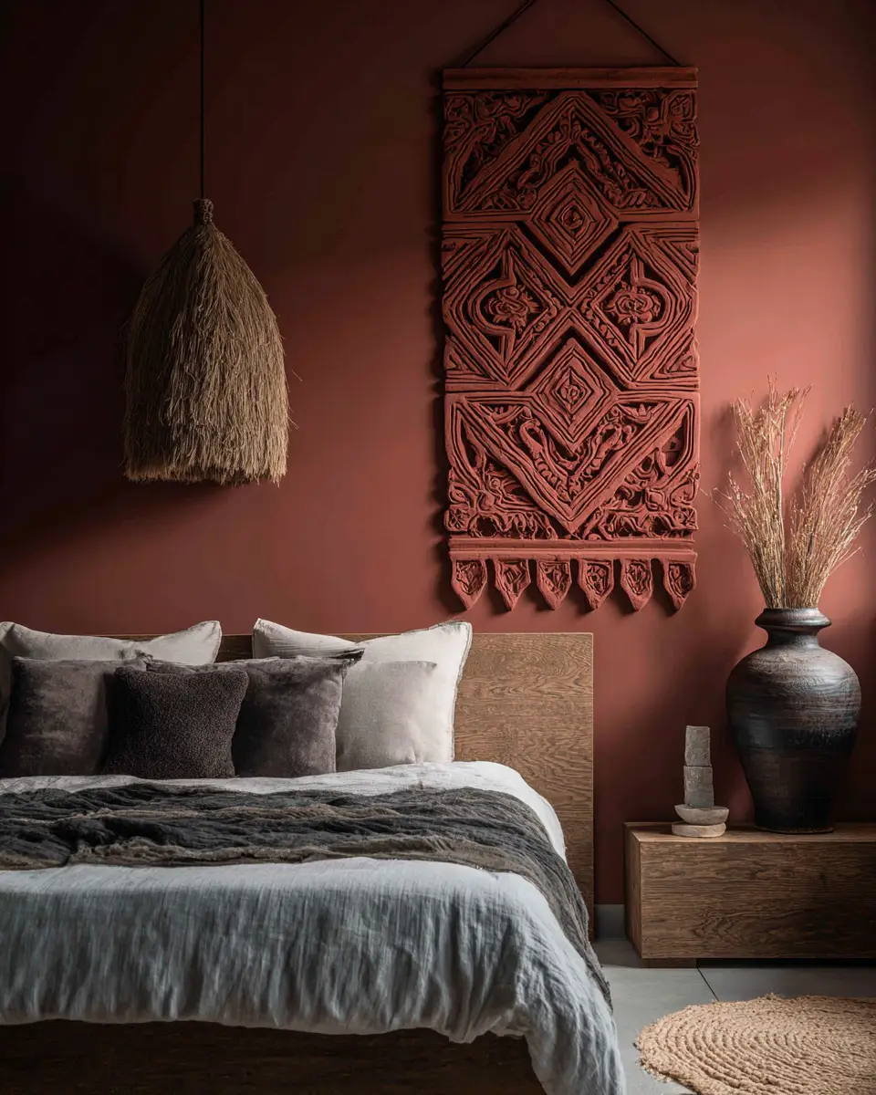 Terracotta Japandi Bedroom Decor Ideas