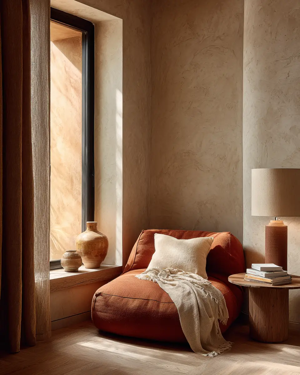 Terracotta Japandi Bedroom Decor Ideas