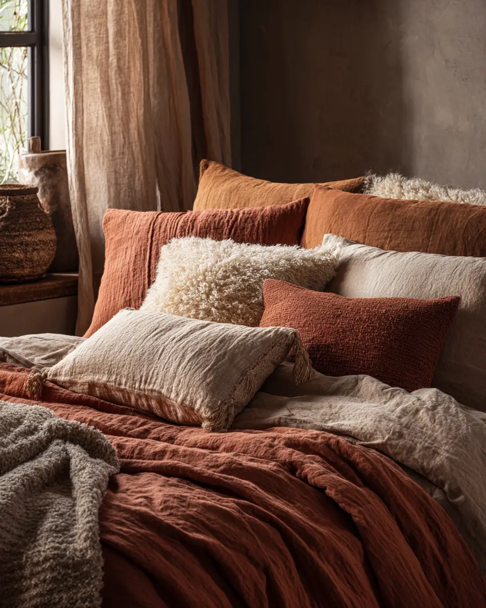 Terracotta Japandi Bedroom Decor Ideas