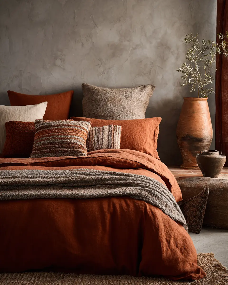 Terracotta Japandi Bedroom Decor Ideas