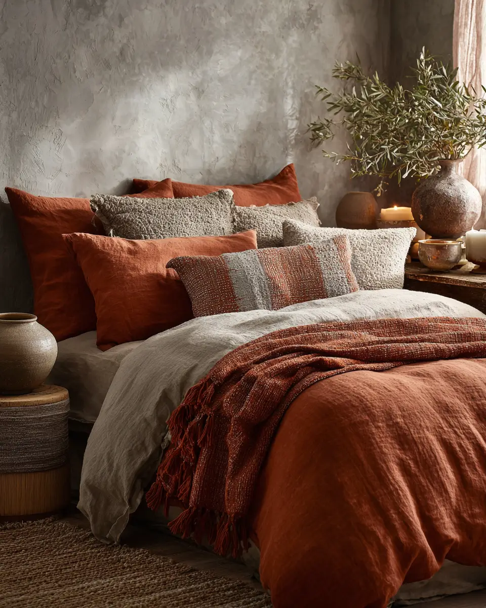Terracotta Japandi Bedroom Decor Ideas
