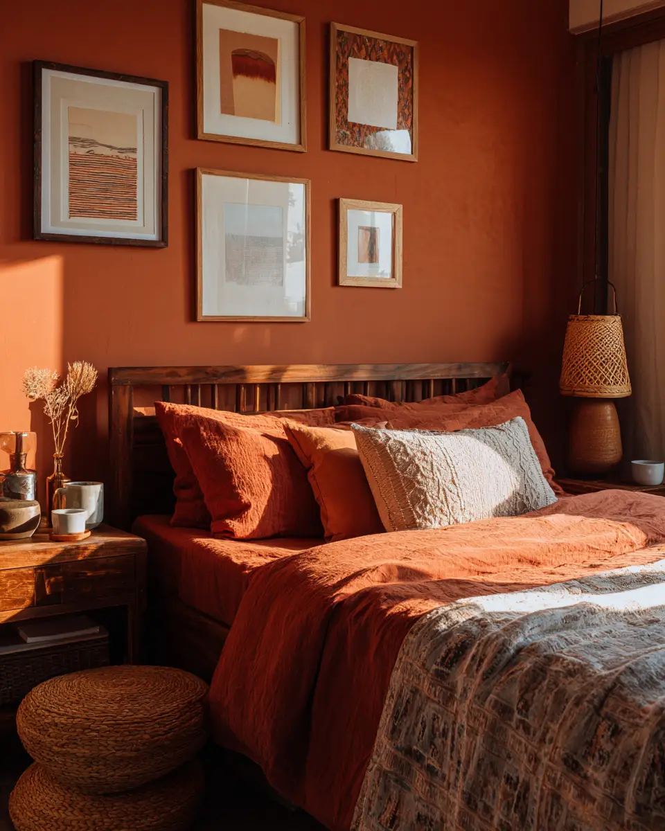 Terracotta Japandi Bedroom Decor Ideas