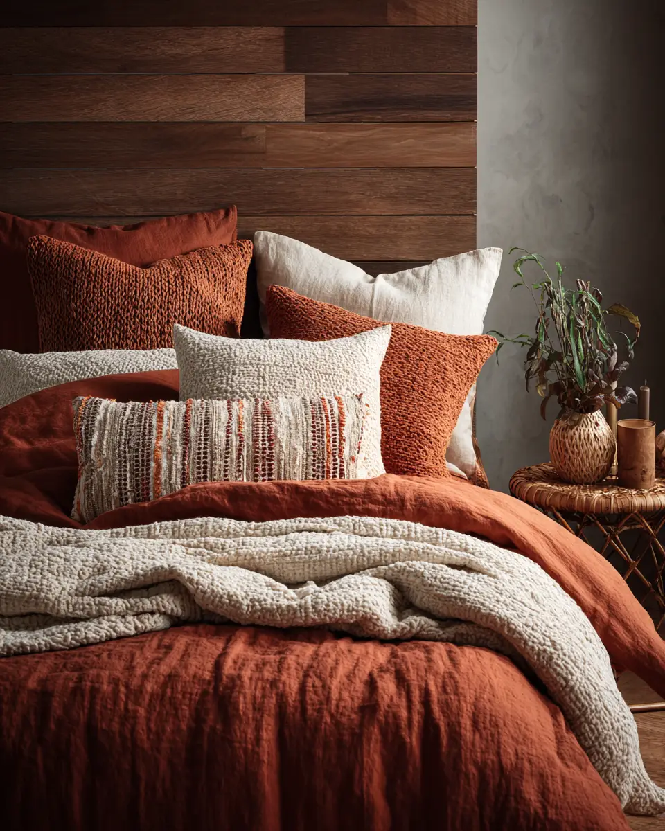 Terracotta Japandi Bedroom Decor Ideas