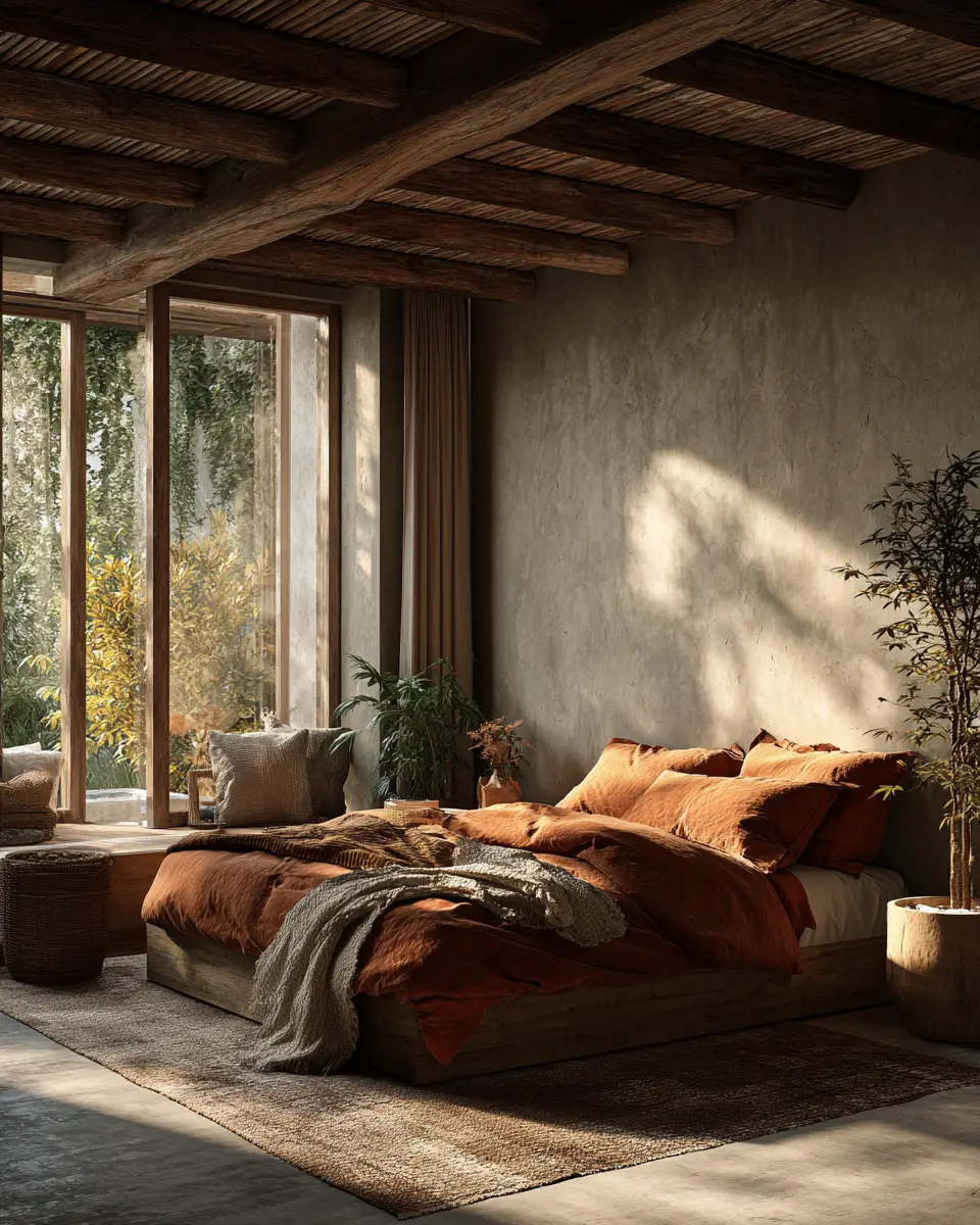 Terracotta Japandi Bedroom Decor Ideas