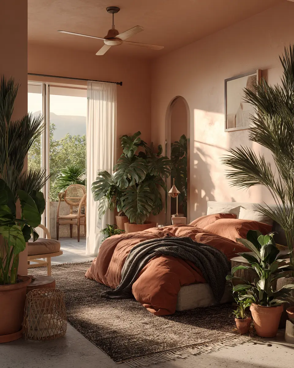 Terracotta Japandi Bedroom Decor Ideas