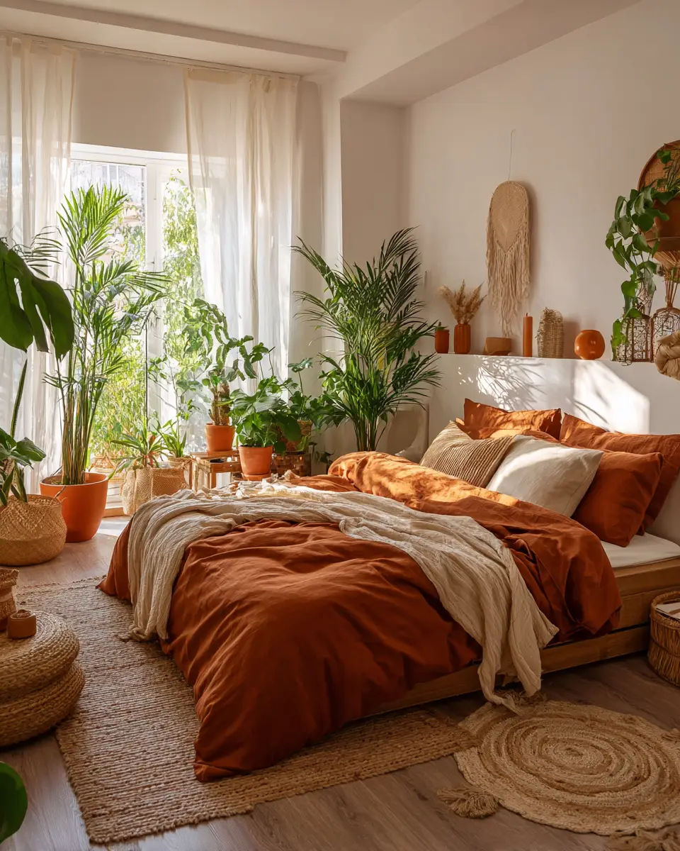 Terracotta Japandi Bedroom Decor Ideas