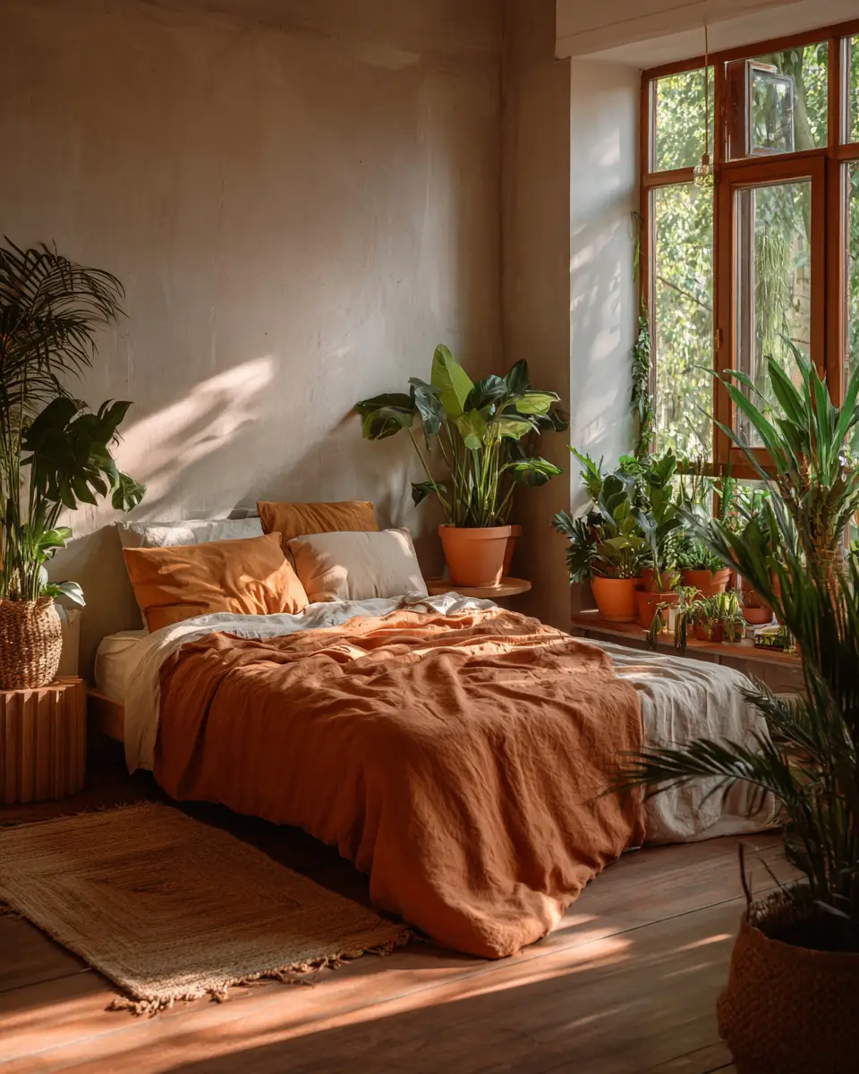 Terracotta Japandi Bedroom Decor Ideas