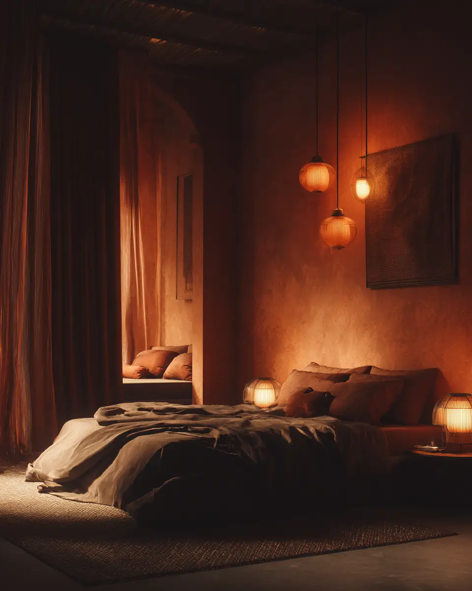 Terracotta Japandi Bedroom Decor Ideas