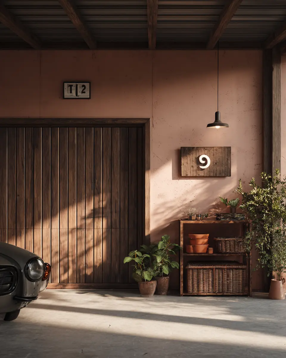Terracotta Japandi Garage Decor Ideas